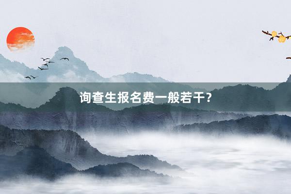 询查生报名费一般若干？